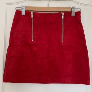 F21 Faux Suede Skirt